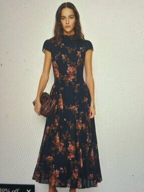 Reformation Maven Dress Blue - Size 0